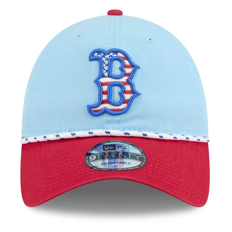 New Era Light Red Boston Red Sox 2025 Fourth of July 9TWENTY Adjustable Hat