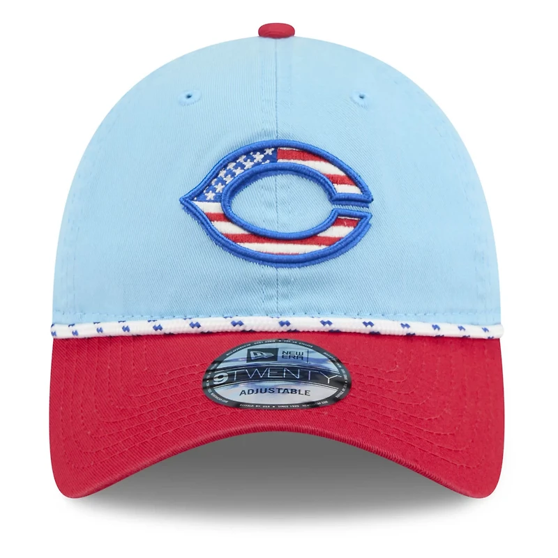 New Era Light Red Cincinnati Reds 2025 Fourth of July 9TWENTY Adjustable Hat