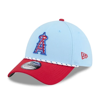 New Era Light Red Los Angeles Angels 2025 Fourth of July 39THIRTY Flex Hat