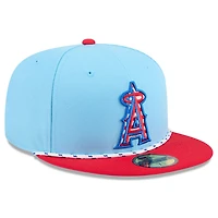 New Era Light Red Los Angeles Angels 2025 Fourth of July 59FIFTY Fitted Hat