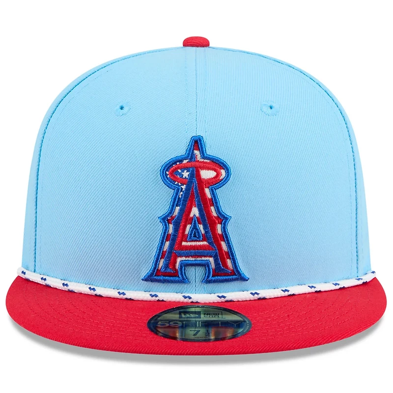 New Era Light Red Los Angeles Angels 2025 Fourth of July 59FIFTY Fitted Hat