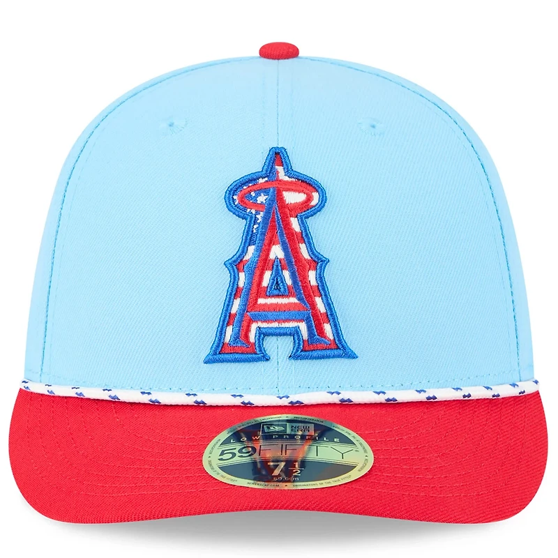 New Era Light Red Los Angeles Angels 2025 Fourth of July Low Profile 59FIFTY Fitted Hat