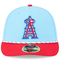 New Era Light Red Los Angeles Angels 2025 Fourth of July Low Profile 59FIFTY Fitted Hat