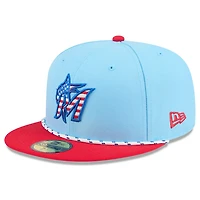 New Era Light Red Miami Marlins 2025 Fourth of July 59FIFTY Fitted Hat