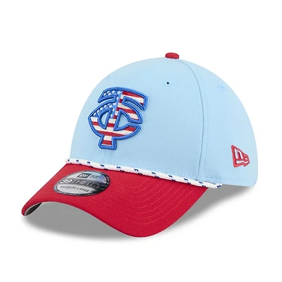New Era Light Red Minnesota Twins 2025 Fourth of July 39THIRTY Flex Hat