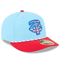 New Era Light Red Minnesota Twins 2025 Fourth of July Low Profile 59FIFTY Fitted Hat