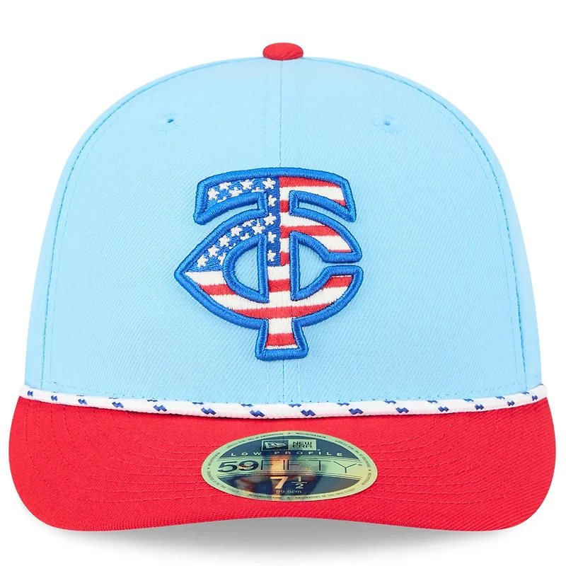 New Era Light Red Minnesota Twins 2025 Fourth of July Low Profile 59FIFTY Fitted Hat