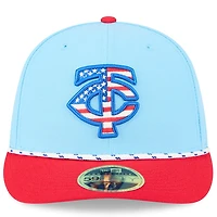 New Era Light Red Minnesota Twins 2025 Fourth of July Low Profile 59FIFTY Fitted Hat