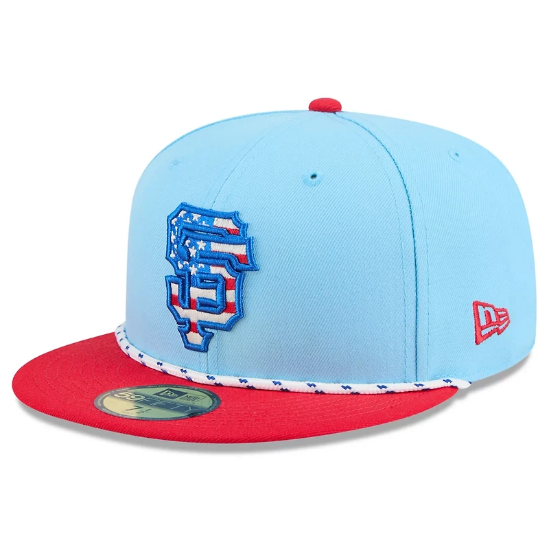 New Era Light Red San Francisco Giants 2025 Fourth of July 59FIFTY Fitted Hat
