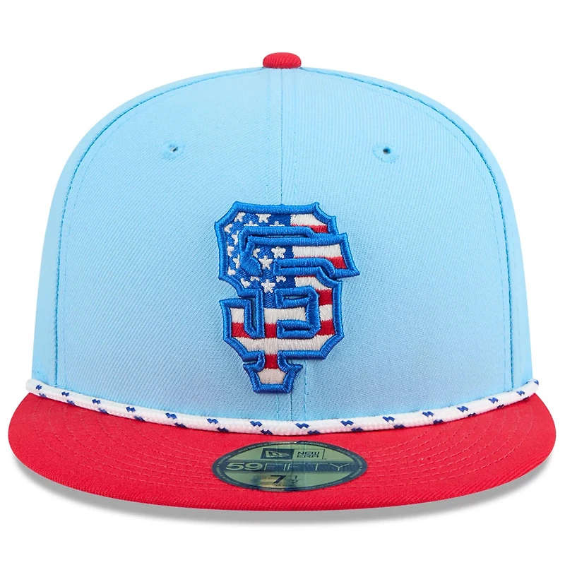New Era Light Red San Francisco Giants 2025 Fourth of July 59FIFTY Fitted Hat