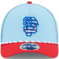 New Era Light Red San Francisco Giants 2025 Fourth of July 9FORTY A-Frame M-Crown Adjustable Hat