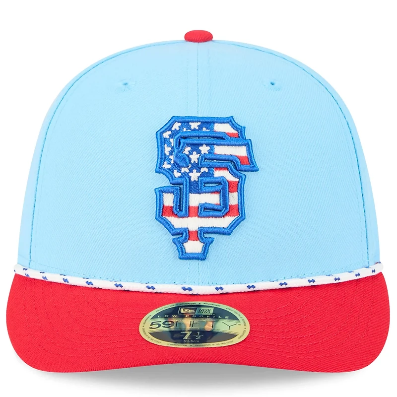 New Era Light Red San Francisco Giants 2025 Fourth of July Low Profile 59FIFTY Fitted Hat