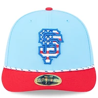 New Era Light Red San Francisco Giants 2025 Fourth of July Low Profile 59FIFTY Fitted Hat