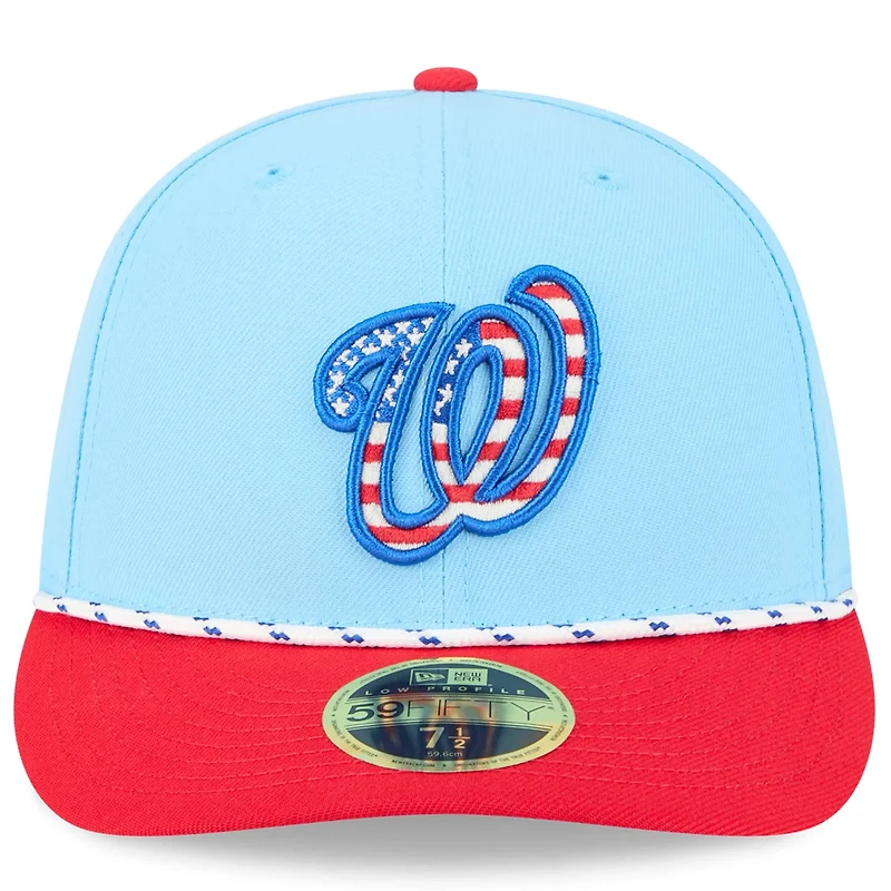 New Era Light Red Washington Nationals 2025 Fourth of July Low Profile 59FIFTY Fitted Hat