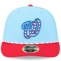 New Era Light Red Washington Nationals 2025 Fourth of July Low Profile 59FIFTY Fitted Hat