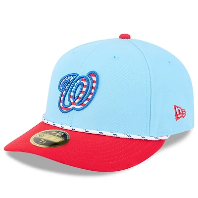 New Era Light Red Washington Nationals 2025 Fourth of July Low Profile 59FIFTY Fitted Hat
