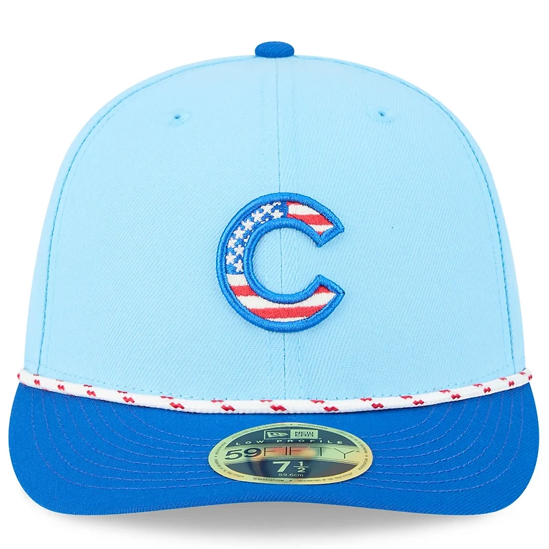 New Era Light Royal Chicago Cubs 2025 Fourth of July Low Profile 59FIFTY Fitted Hat