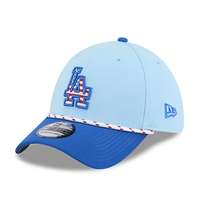 New Era Light Royal Los Angeles Dodgers 2025 Fourth of July 39THIRTY Flex Hat