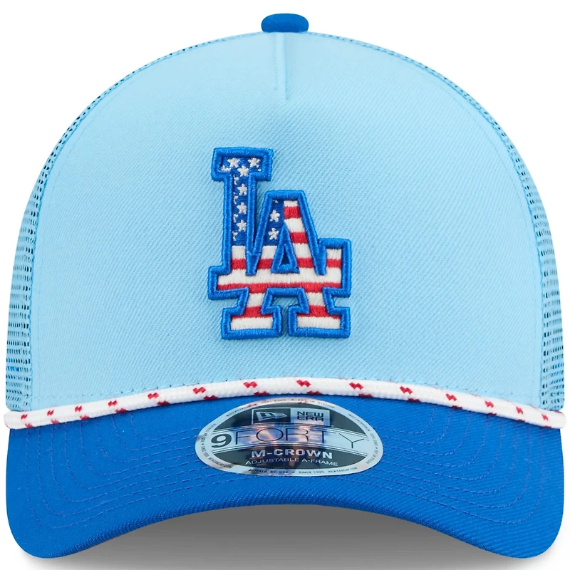 New Era Light Royal Los Angeles Dodgers 2025 Fourth of July 9FORTY A-Frame M-Crown Adjustable Hat
