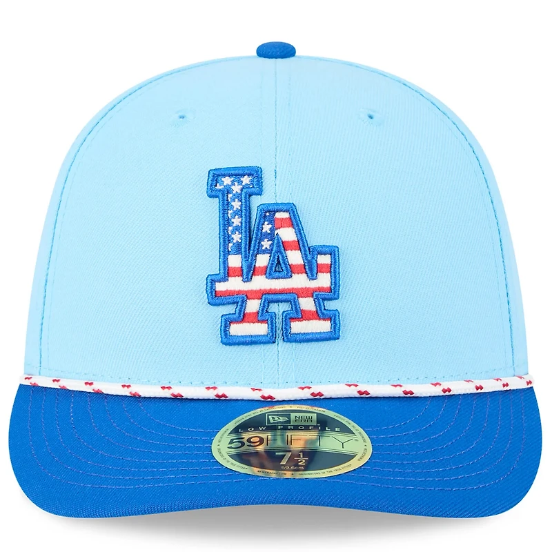 New Era Light Royal Los Angeles Dodgers 2025 Fourth of July Low Profile 59FIFTY Fitted Hat