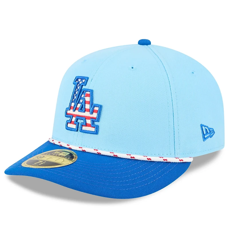 New Era Light Royal Los Angeles Dodgers 2025 Fourth of July Low Profile 59FIFTY Fitted Hat