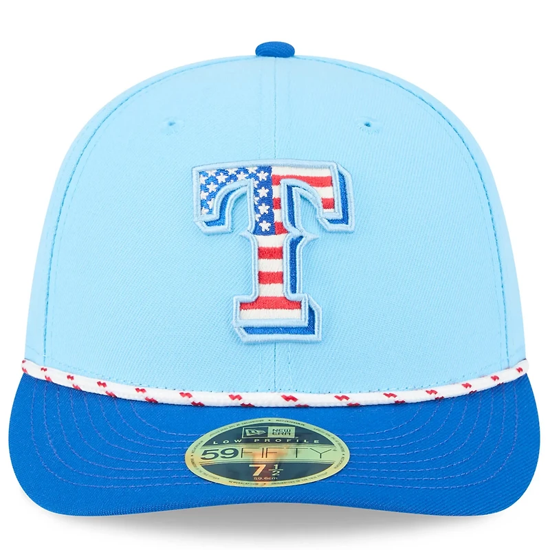 New Era Light Royal Texas Rangers 2025 Fourth of July Low Profile 59FIFTY Fitted Hat