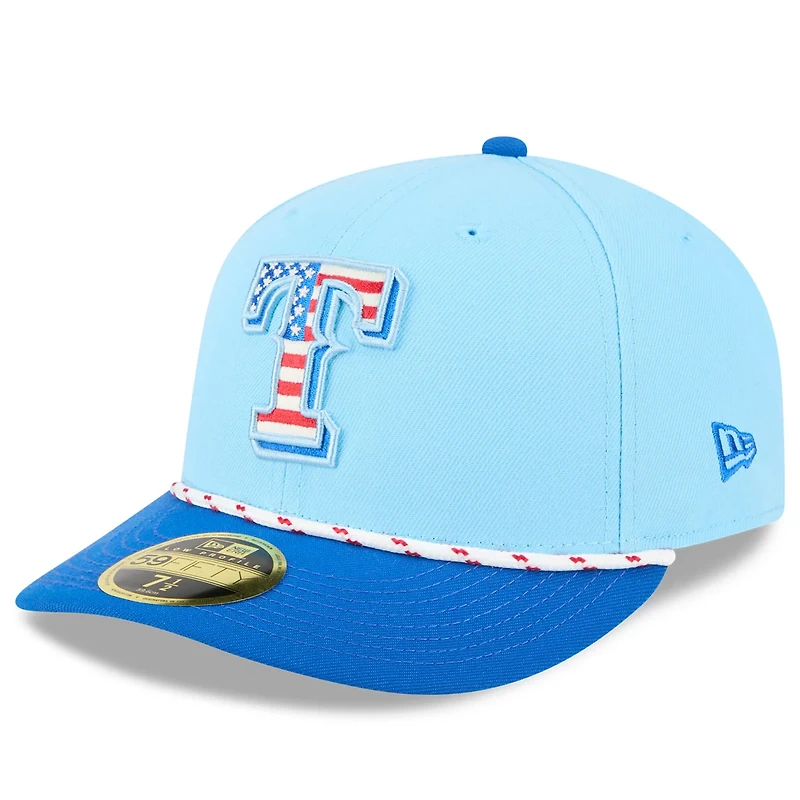 New Era Light Royal Texas Rangers 2025 Fourth of July Low Profile 59FIFTY Fitted Hat