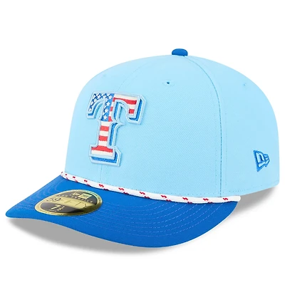 New Era Light Royal Texas Rangers 2025 Fourth of July Low Profile 59FIFTY Fitted Hat