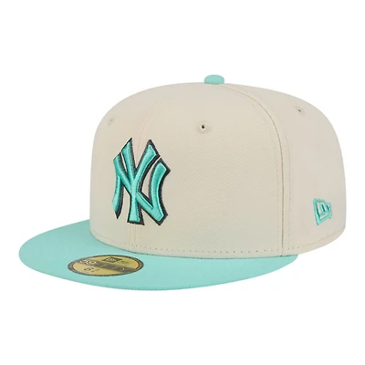 New Era Light Turquoise New York Yankees Two-Tone Color Pack 59FIFTY Fitted Hat