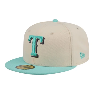 New Era Light Turquoise Texas Rangers Two-Tone Color Pack 59FIFTY Fitted Hat