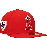 New Era Los Angeles Angels Jackie Robinson Day Side Patch 59FIFTY Fitted Hat