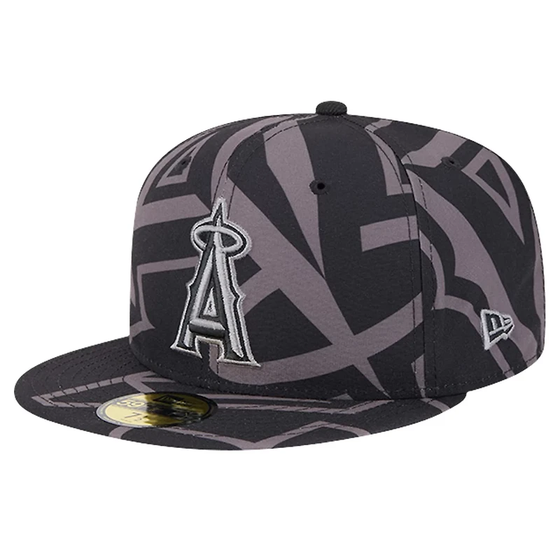 New Era Los Angeles Angels Logo Fracture 59FIFTY Fitted Hat