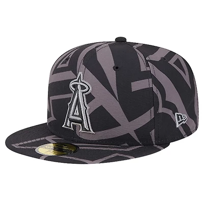 New Era Los Angeles Angels Logo Fracture 59FIFTY Fitted Hat