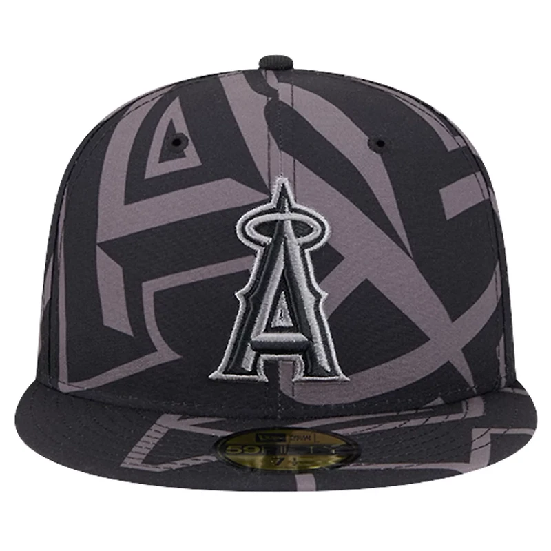 New Era Los Angeles Angels Logo Fracture 59FIFTY Fitted Hat