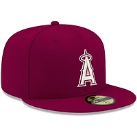 New Era Los Angeles Angels White Logo 59FIFTY Fitted Hat