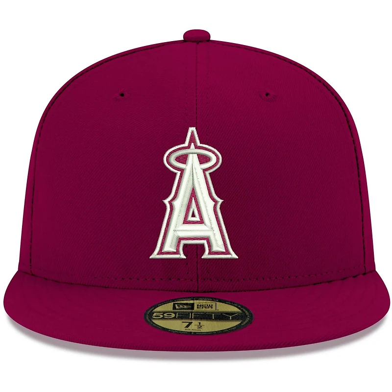 New Era Los Angeles Angels White Logo 59FIFTY Fitted Hat