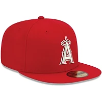 New Era Los Angeles Angels White Logo 59FIFTY Fitted Hat