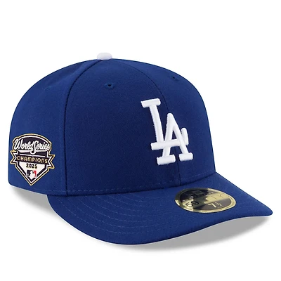 New Era Los Angeles Dodgers 2025 World Series Champions Side Patch Low Profile 59FIFTY Fitted Hat