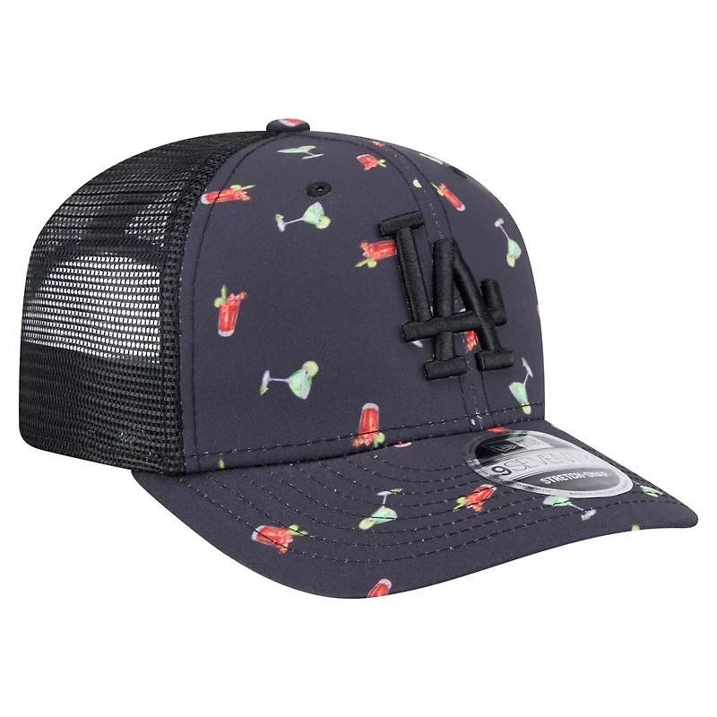 New Era Los Angeles Dodgers Adventure Drinks Pattern 9SEVENTY Stretch-Snap Hat