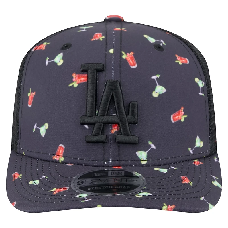 New Era Los Angeles Dodgers Adventure Drinks Pattern 9SEVENTY Stretch-Snap Hat