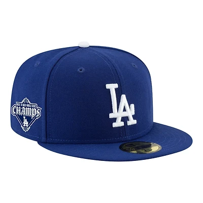 New Era Los Angeles Dodgers Back-to-Back Champions Diamond Side Patch 59FIFTY Fitted Hat