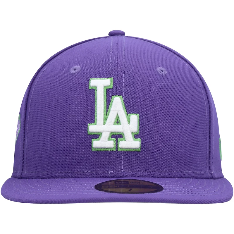 New Era Los Angeles Dodgers Lime Side Patch 59FIFTY Fitted Hat