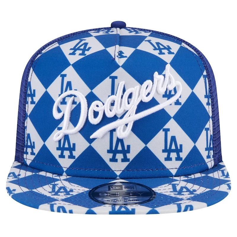 New Era Los Angeles Dodgers Seeing Diamonds A-Frame Trucker 9FIFTY Snapback Hat