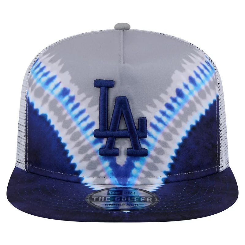 New Era Los Angeles Dodgers Tie-Dye Golfer Trucker Adjustable Hat