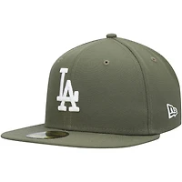 New Era Los Angeles Dodgers White Logo 59FIFTY Fitted Hat