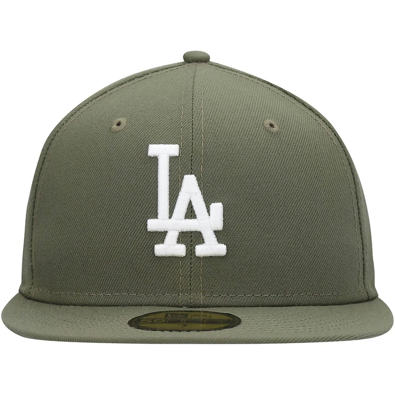 New Era Los Angeles Dodgers White Logo 59FIFTY Fitted Hat