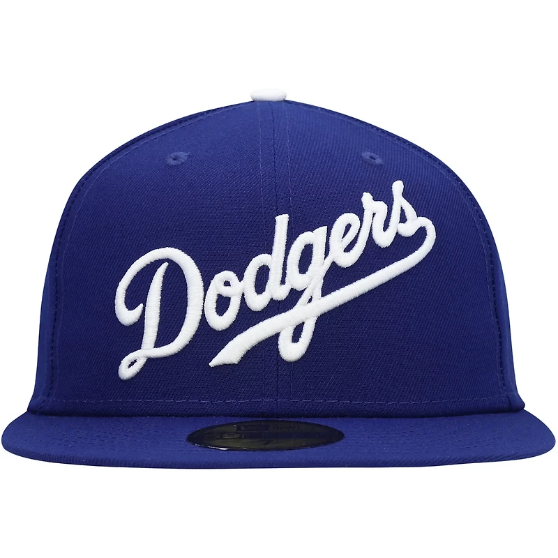 New Era Los Angeles Dodgers White Logo 59FIFTY Fitted Hat