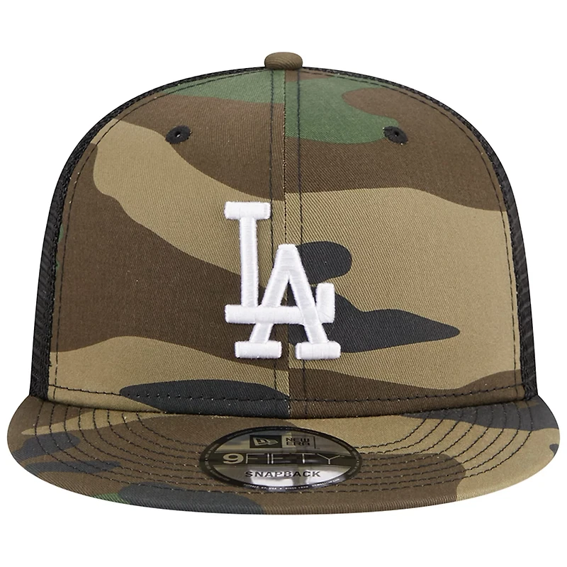 New Era Los Angeles Dodgers Woodland Trucker 9FIFTY Snapback Hat