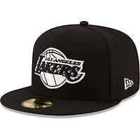 New Era Los Angeles Lakers  White Logo 59FIFTY Fitted Hat