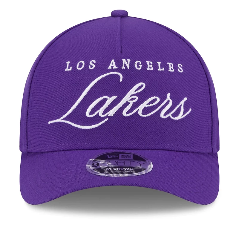 New Era Los Angeles Lakers 2025 NBA Draft M-Crown A-Frame 9FORTY Adjustable Hat